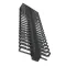 6FT VERTICAL DUAL-SIDED CABLE MANAGER, 4" RINGS, 50 CABLES PER SIDE, BLACK